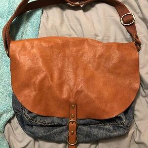 Lucky Jean and Leather Purse